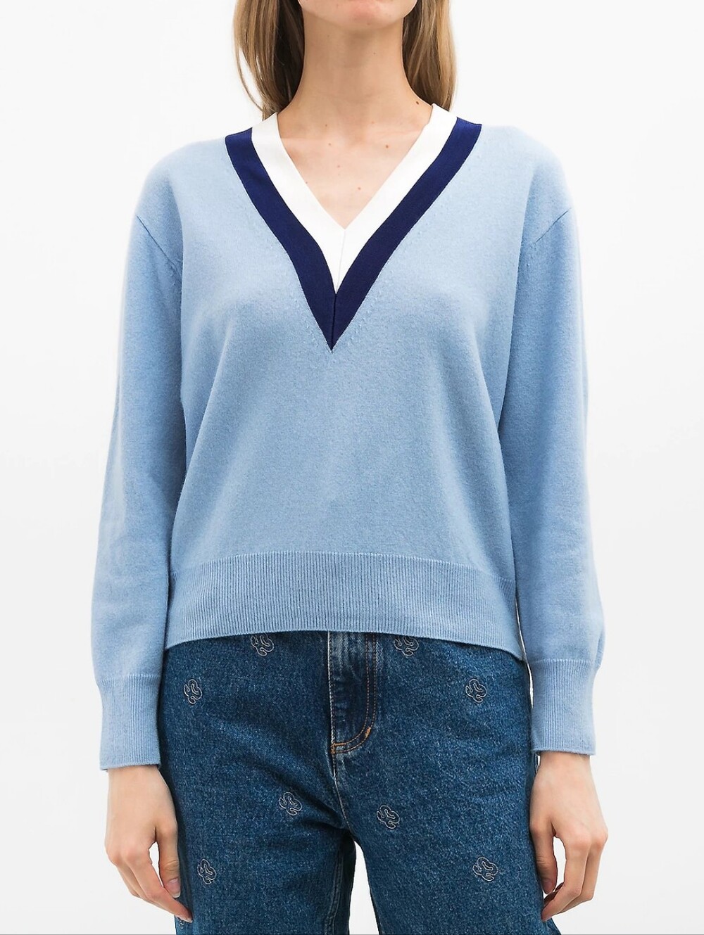 Sandro Wool And Cashmere Blend V-Neck Sweater